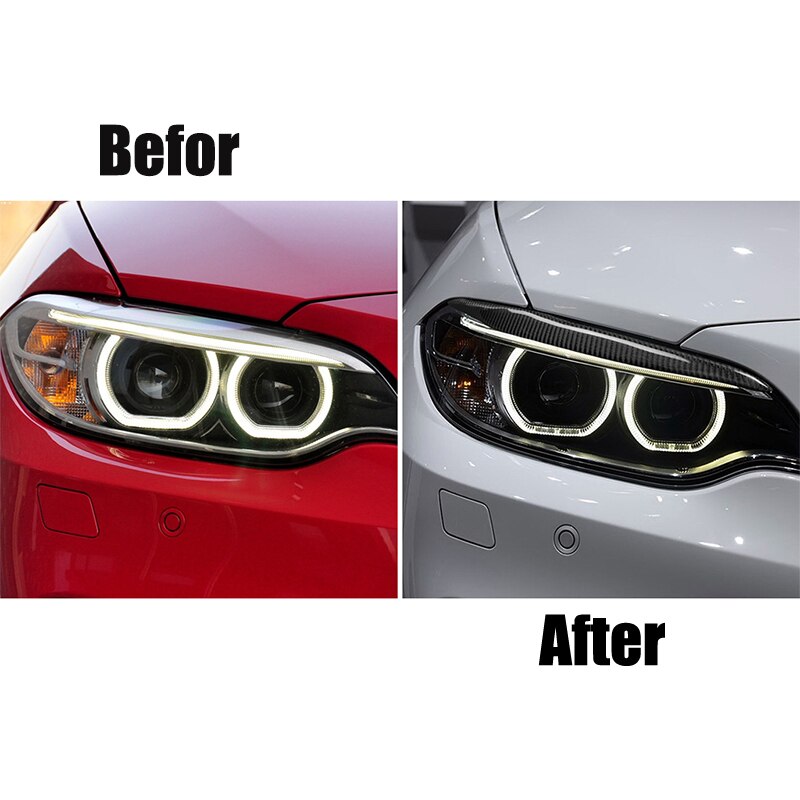 BMW F22 F23 F87 Carbon Fibre Headlight Eyebrows