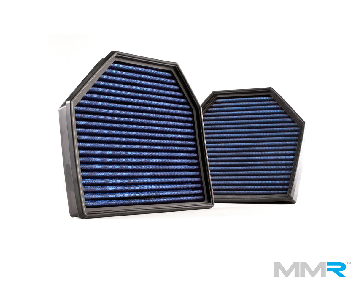 BMW S55 S63 air filters - MMR cotton panel filters (pair) for F87 M2 Comp, F80 M3, F82/F83 M4, F10 M5, F12/F13 M6