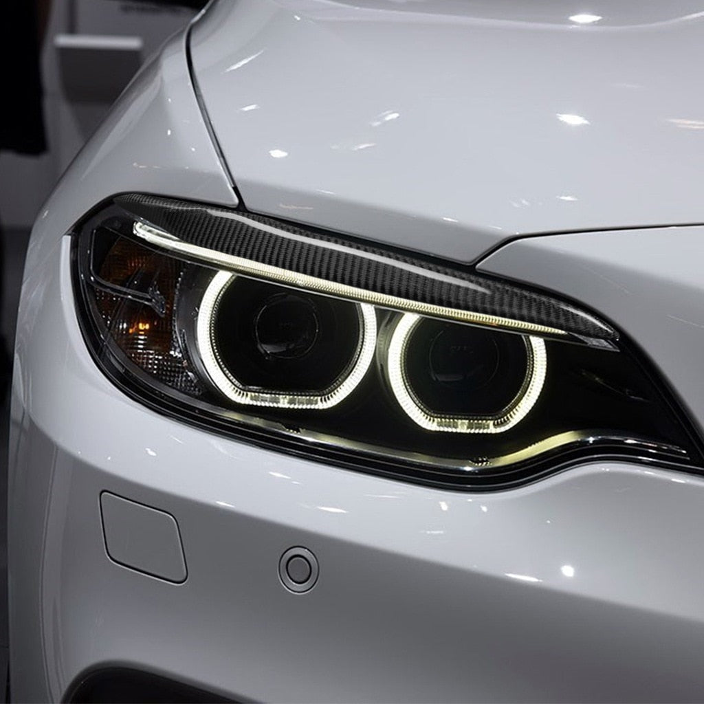 BMW F22 F23 F87 Carbon Fibre Headlight Eyebrows