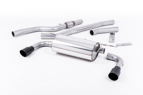 BMW F32 428i N20 manual cat-back exhaust, non-resonated, dual exit, Cerakote tips - SSXBM1006
