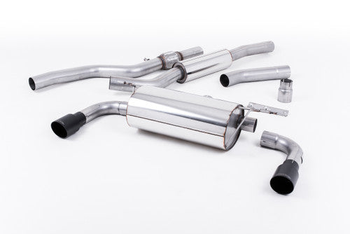 BMW F32 428i N20 cat-back exhaust, Milltek SSXBM1007, resonated, dual outlet, Cerakote tips
