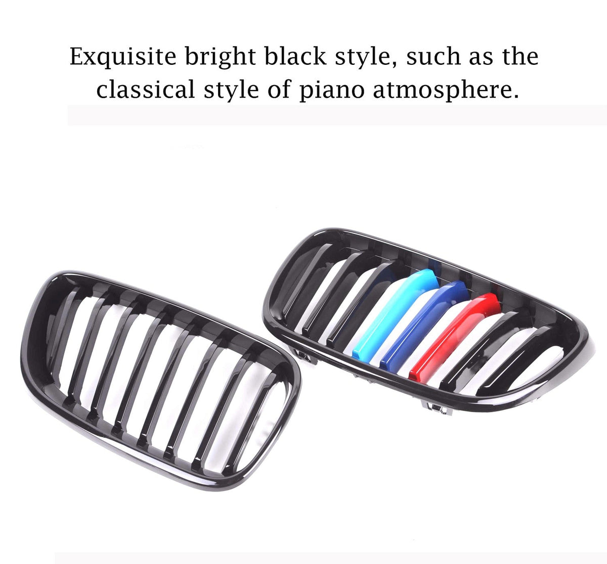 BMW F22 F23 F87 M2 Front Kidney Grilles - Gloss Black or Carbon Fibre ABS Pair