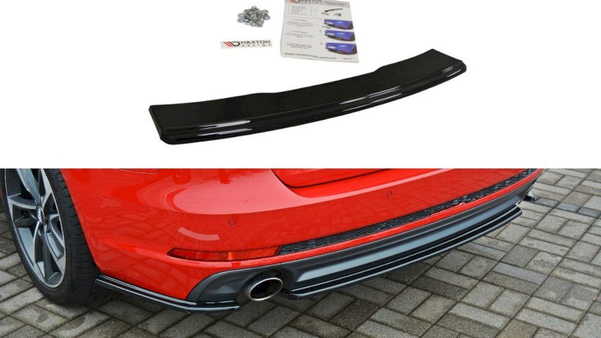 Audi A4 B9 S-Line Avant (2015-2019) Maxton Design central rear splitter