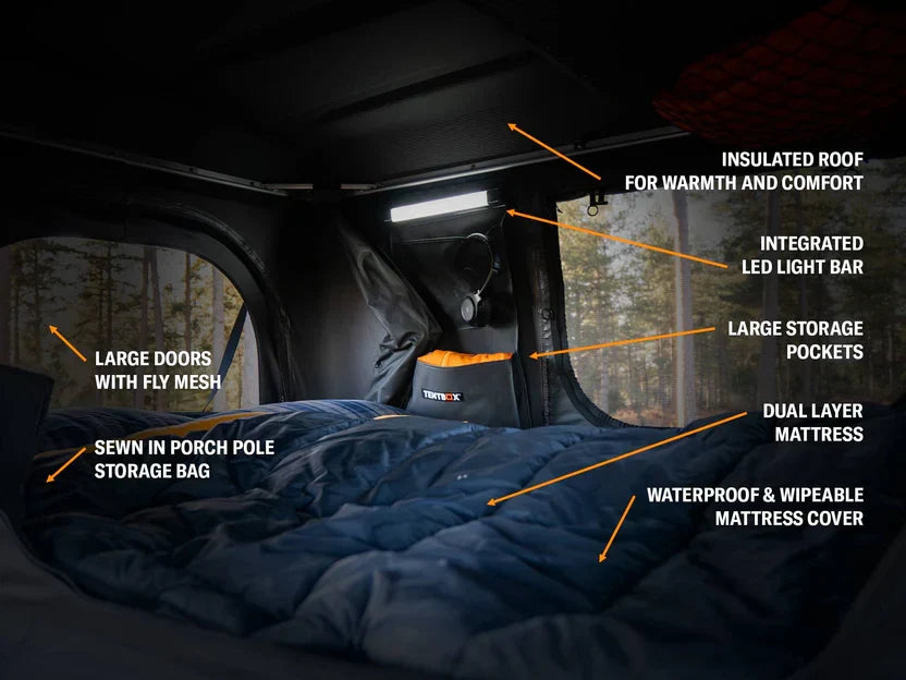 TentBox Classic 2.0 Roof Tent for VW T6, Defender, Land Rover