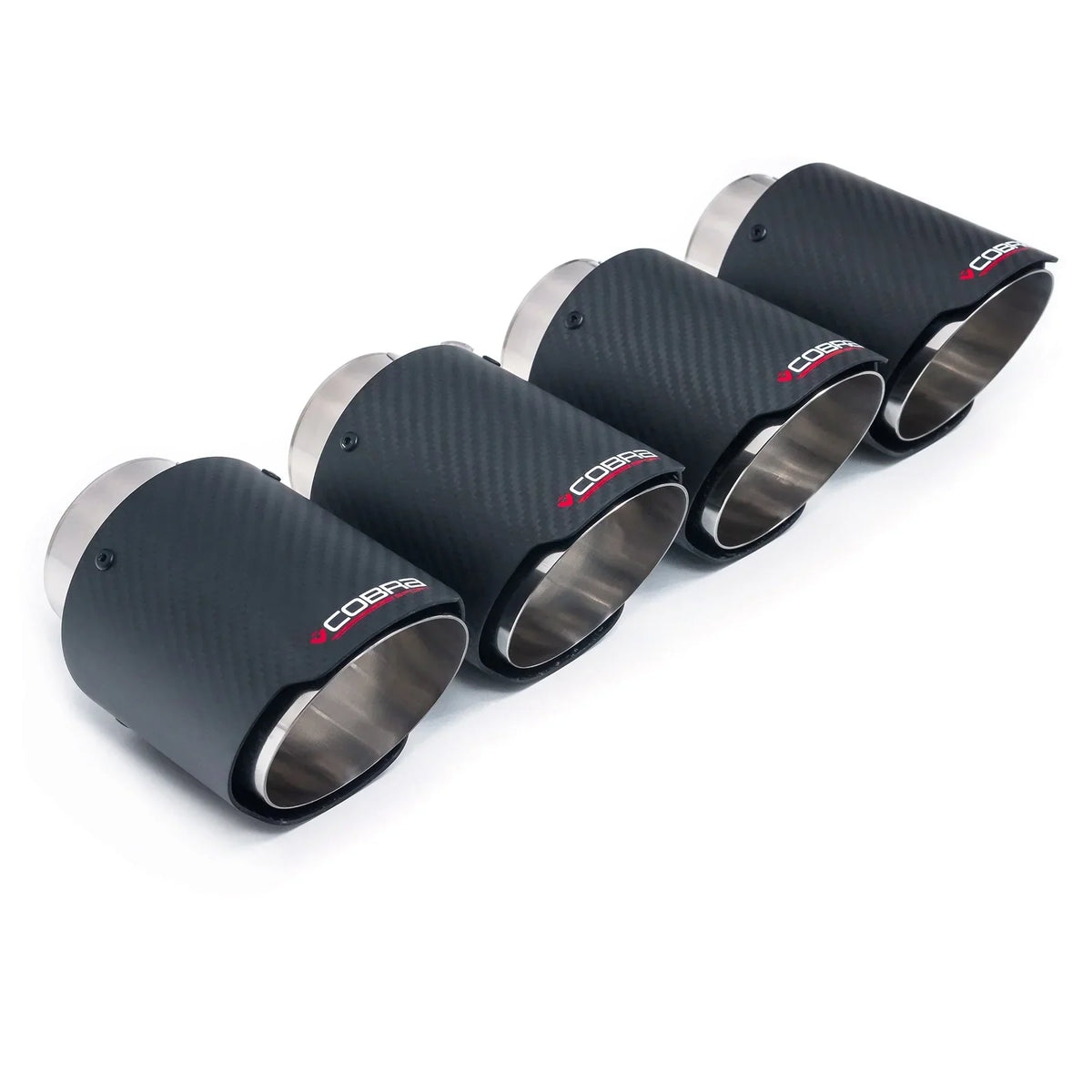 E46 M3 CSL-style Carbon Exhaust Tips for Cobra Sport 3" Systems, Part No. CST-4SLASH