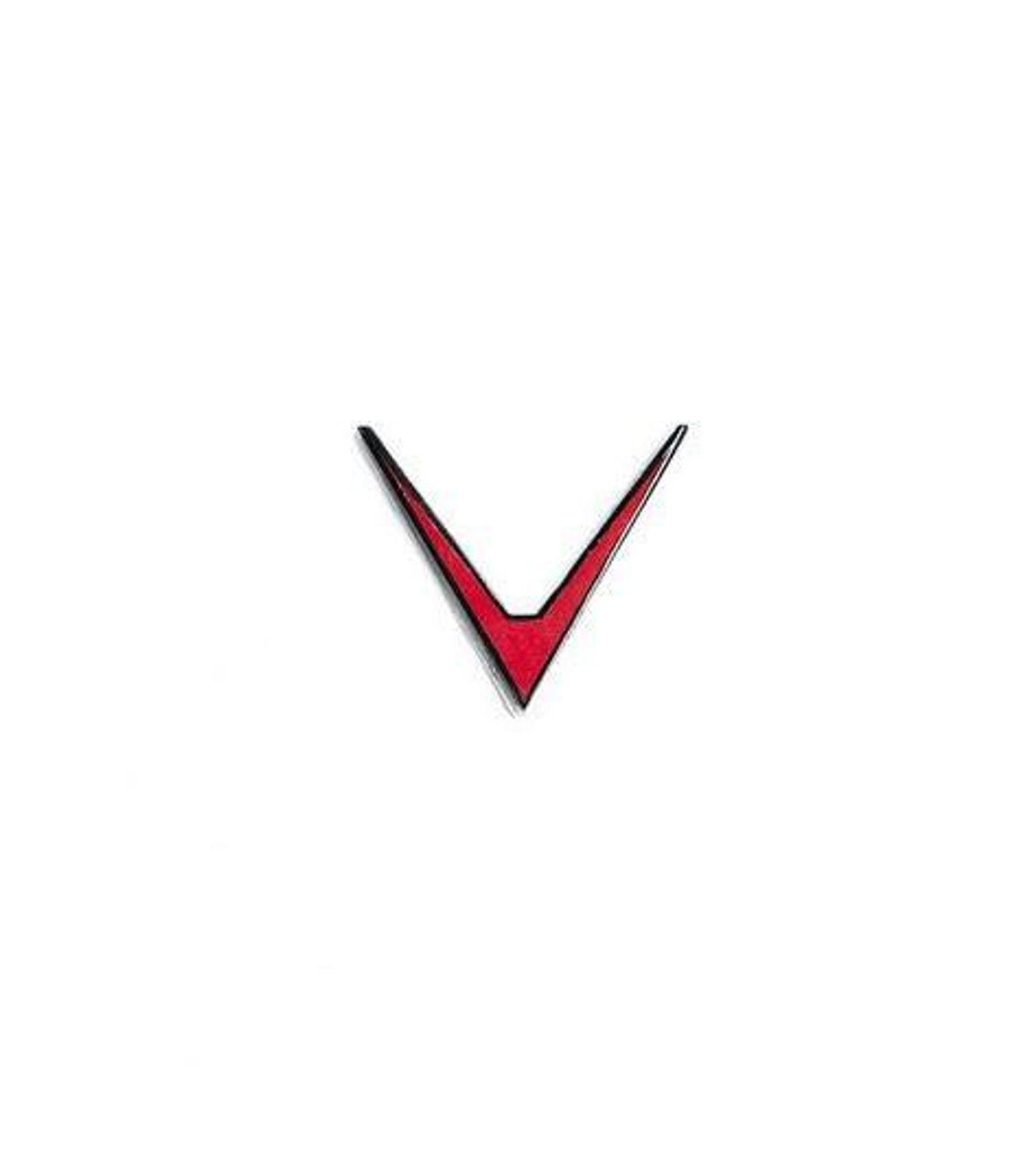 Eventuri V Badge - Red & Black Gel Emblem, EVE-V-Badge-Gel