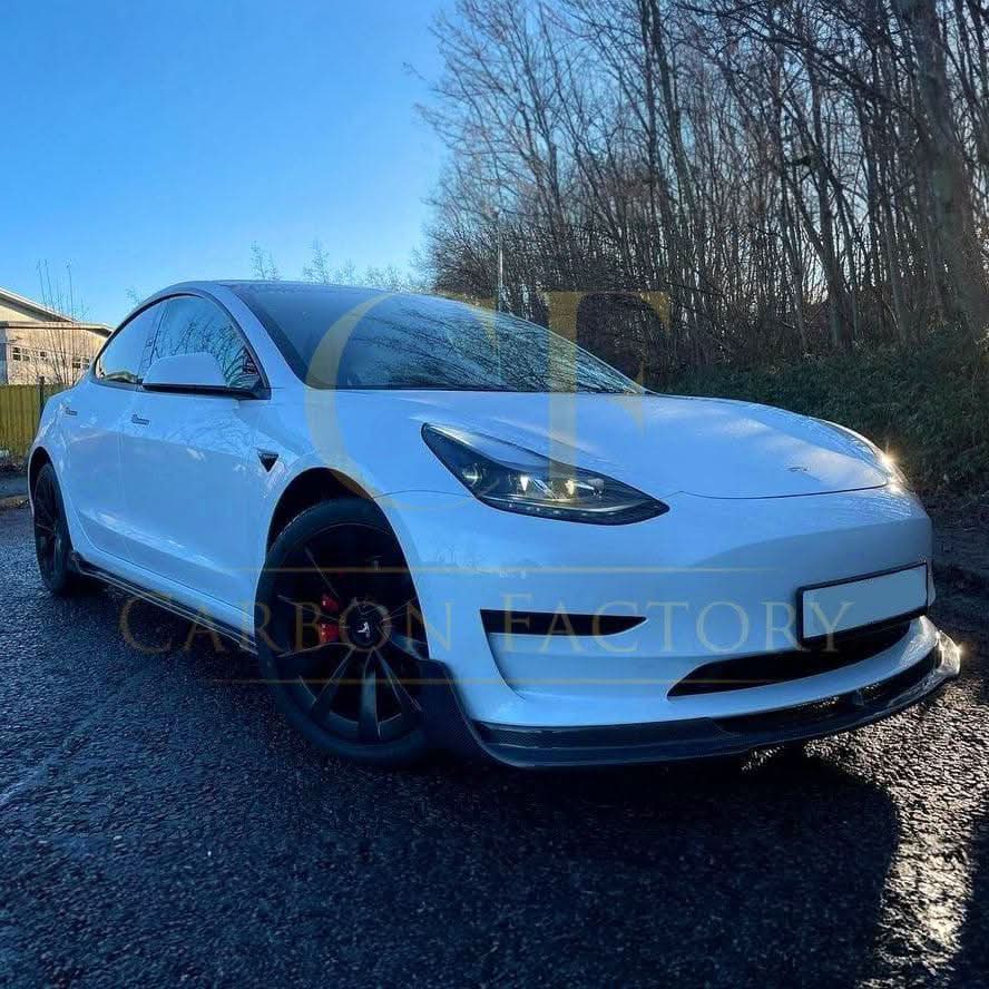 Tesla Model 3 2016-2023 V Style Carbon Fibre Front Splitter