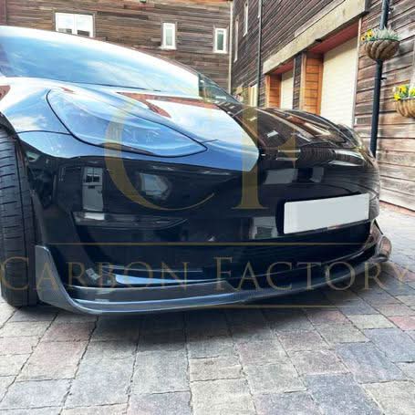 Tesla Model 3 2016-2023 V Style Carbon Fibre Front Splitter