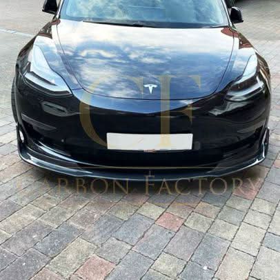 Tesla Model 3 2016-2023 V Style Carbon Fibre Front Splitter