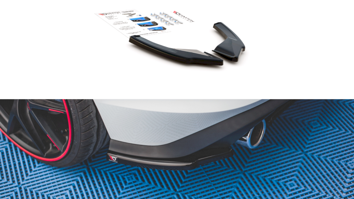VW Golf GTI Mk8 GTE Mk8 Rear Side Splitters V.1 Maxton Design ABS
