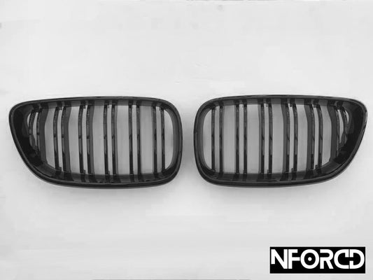 BMW F20 F21 LCI Black Double Slat Kidney Grilles