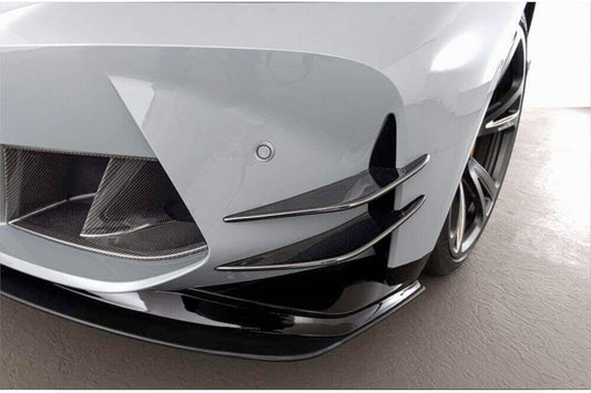 BMW M3 G80 G81 front canards, AC Schnitzer, gloss black, 4-piece