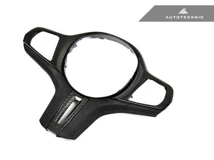 F92 F93 M8 Carbon Fibre & Alcantara Steering Wheel Trim Insert - Autotecknic Part #AT-F92-STEER-TRIM
