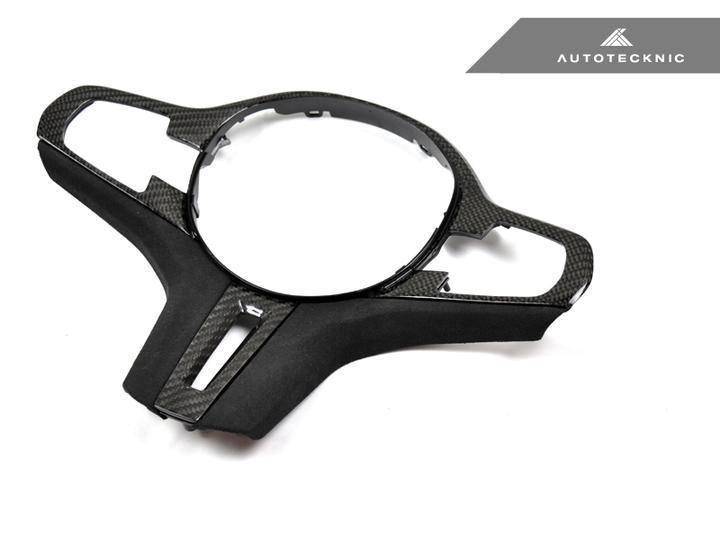 BMW X3 G01 X4 G02 Carbon Fibre Alcantara Steering Wheel Trim AutoTecknic 3K 2x2
