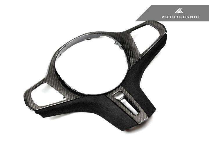 F97 F98 X3M X4M Carbon Fibre & Alcantara Steering Wheel Trim Insert - Autotecknic 2x2 3K