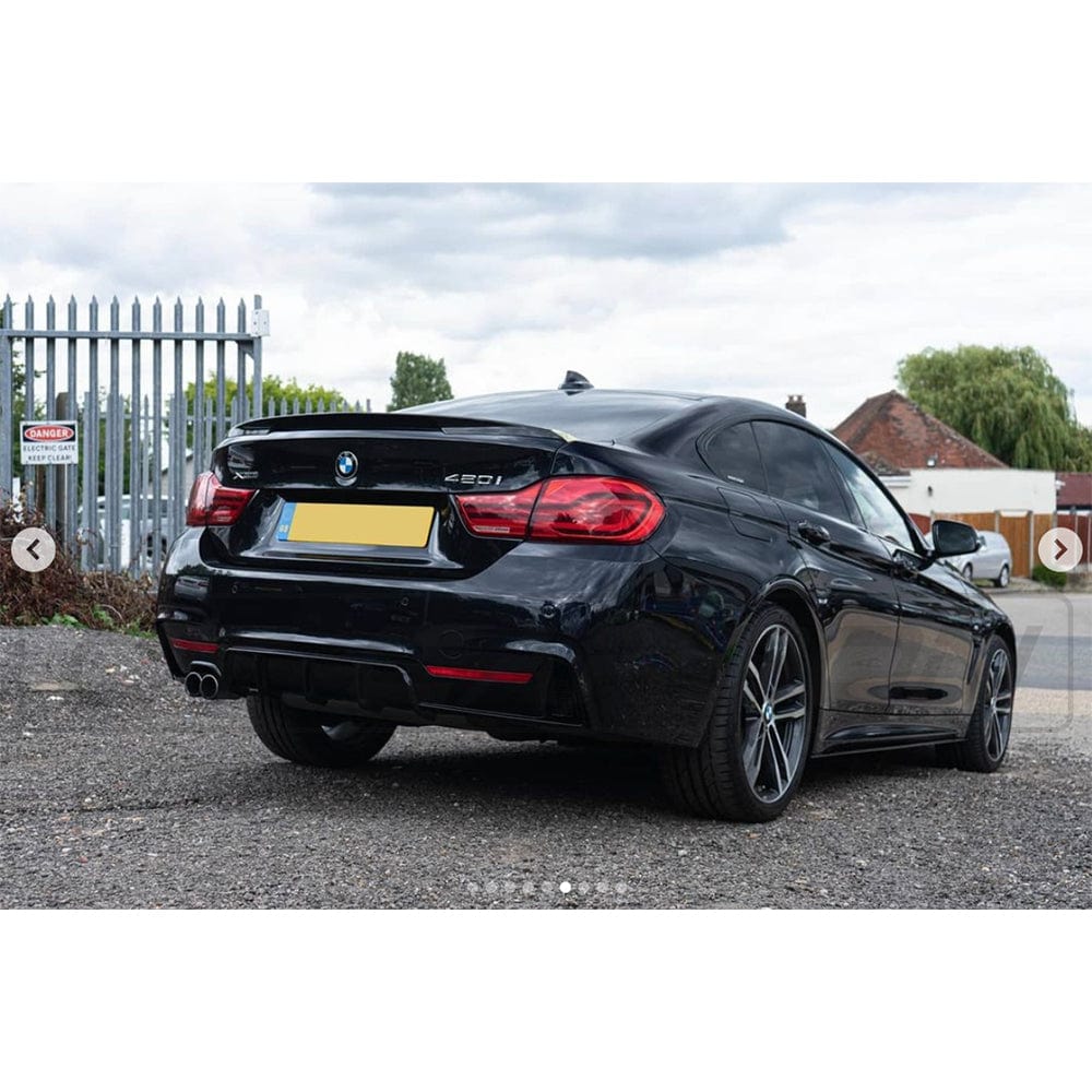 BMW 4 Series F32 F33 F36 Gloss Black Twin Left Exit Exhaust Diffuser
