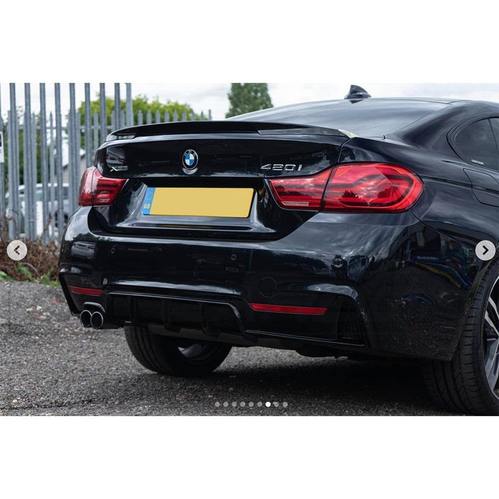 BMW 4 Series F32 F33 F36 Gloss Black Twin Left Exit Exhaust Diffuser
