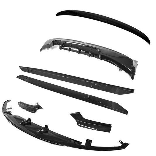 F22 BMW 2 Series Gloss Black MP-Style Twin Exhaust Kit BLAK by CT Carbon