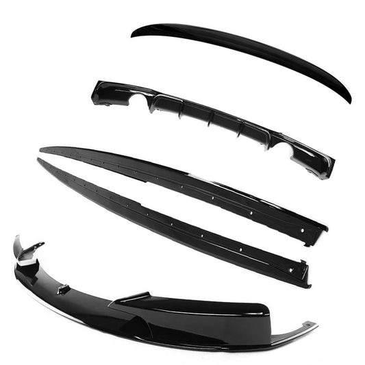 F30 BMW 3 Series Gloss Black MP-Style Dual Exit Diffuser Kit CT Carbon BLAK