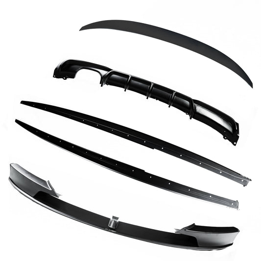 F30 BMW 3 Series Matte Black Twin Exhaust Full Kit BLAK by CT Carbon