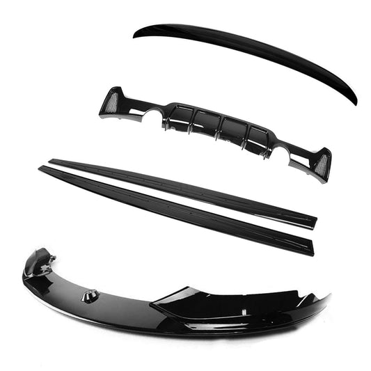 BMW 4 Series F33 Gloss Black Full Kit Dual Exhaust MP Style BLAK by CT Carbon