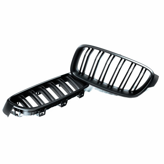 BMW F30 F31 Matte Black Double Slat Grille Cuz-GR-F30-DBL