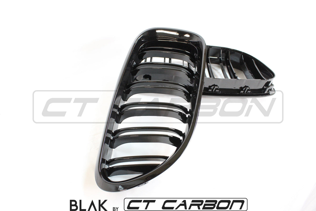 F06 F12 F13 BMW 6 Series Double Slat Black Grille BLAK by CT Carbon