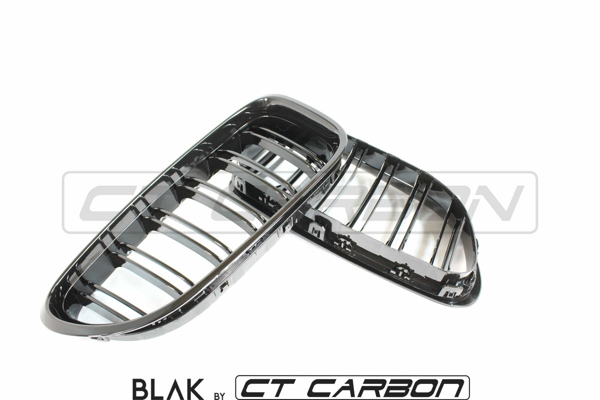 F06 F12 F13 BMW 6 Series Double Slat Black Grille BLAK by CT Carbon