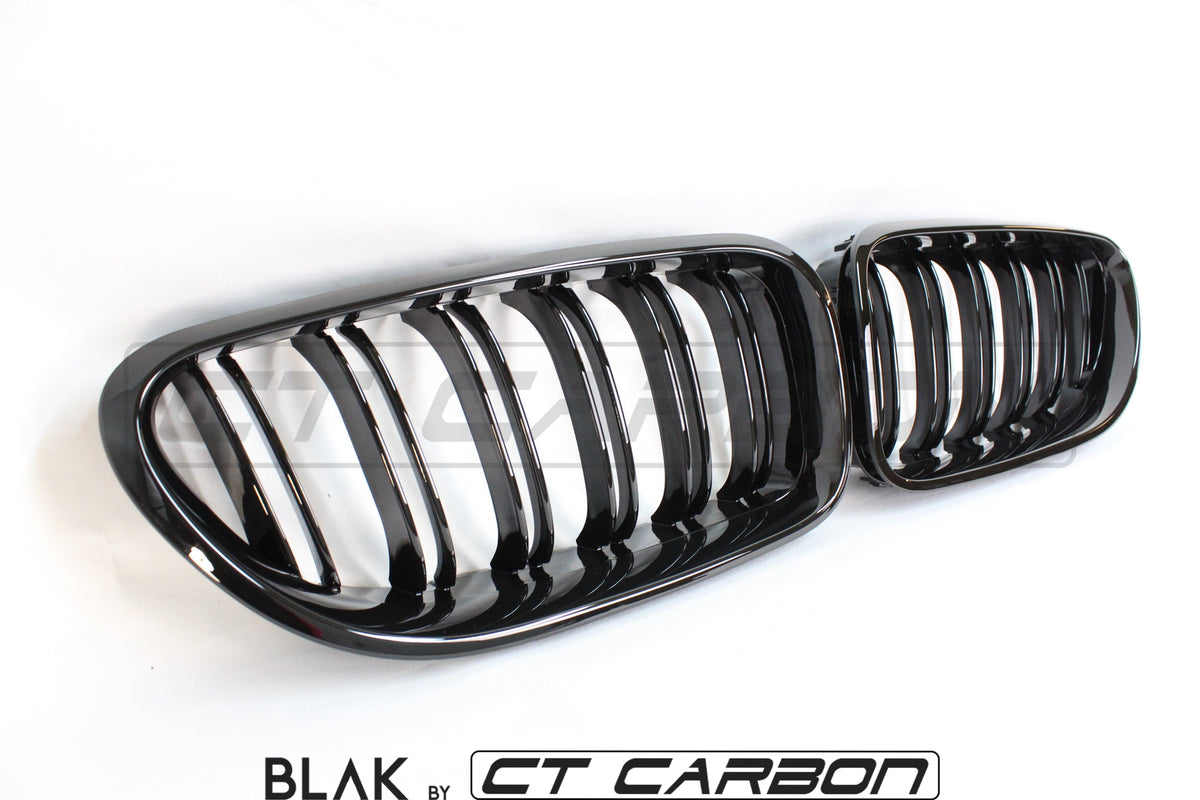 F06 F12 F13 BMW 6 Series Double Slat Black Grille BLAK by CT Carbon