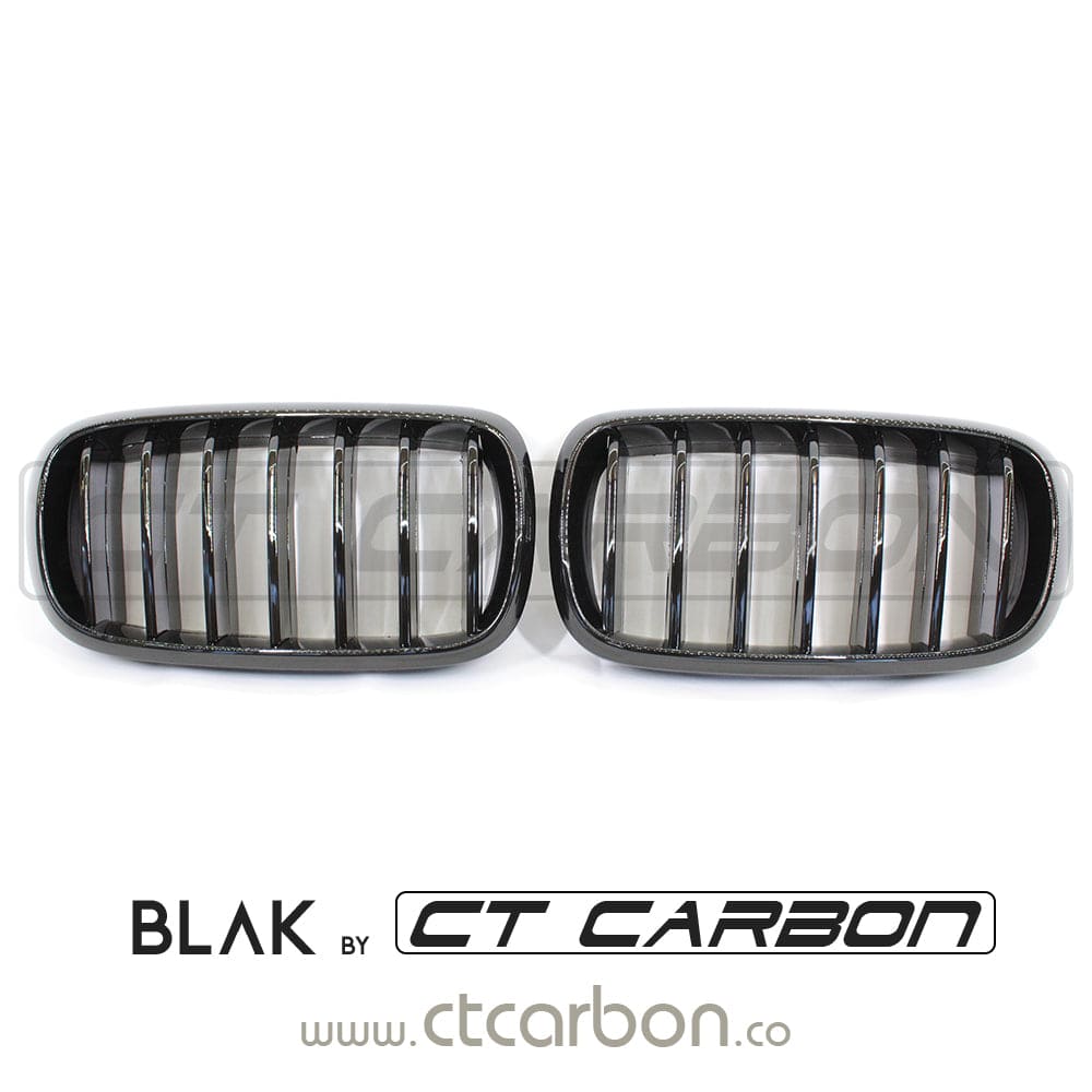 F15 F16 BMW X5 X6 Single Slat Black Grille CT Carbon - 82710433904