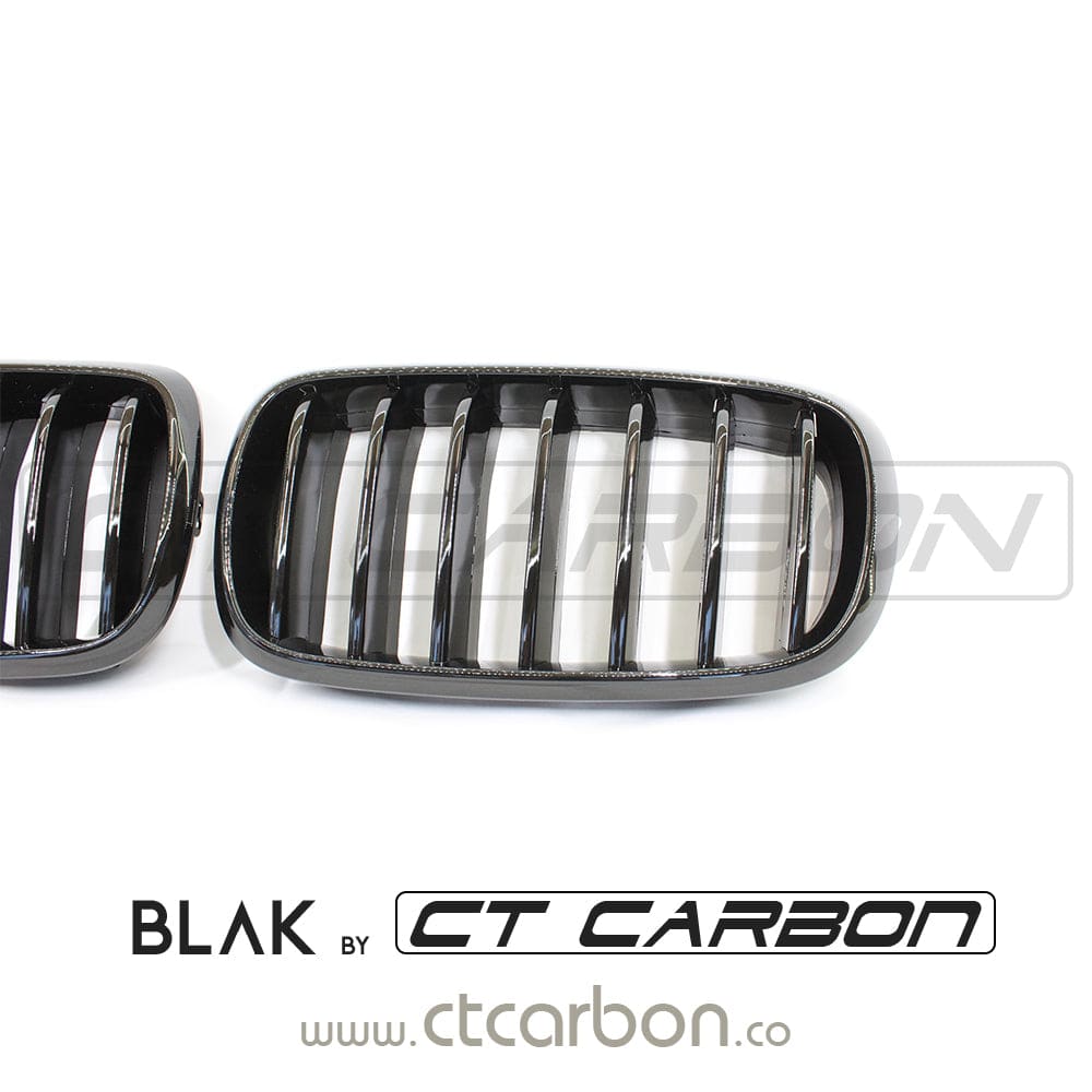 F15 F16 BMW X5 X6 Single Slat Black Grille CT Carbon - 82710433904