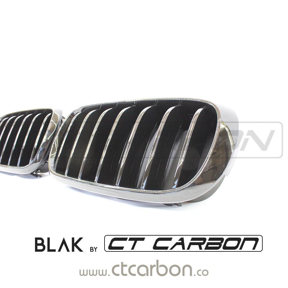F15 F16 BMW X5 X6 Single Slat Black Grille CT Carbon - 82710433904