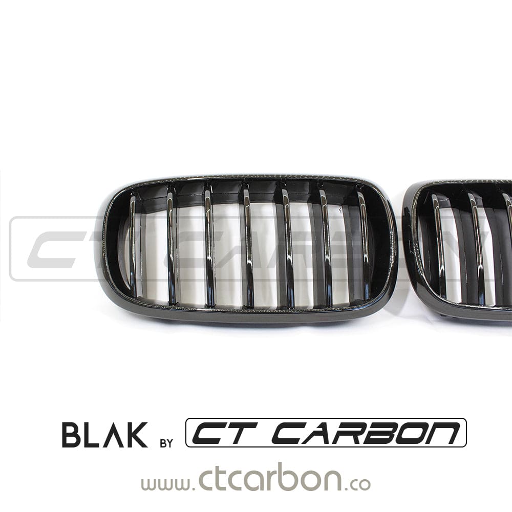 F15 F16 BMW X5 X6 Single Slat Black Grille CT Carbon - 82710433904