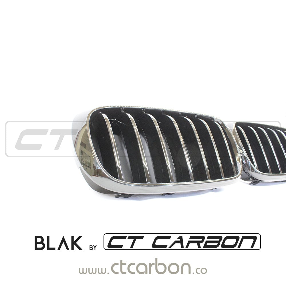 F15 F16 BMW X5 X6 Single Slat Black Grille CT Carbon - 82710433904
