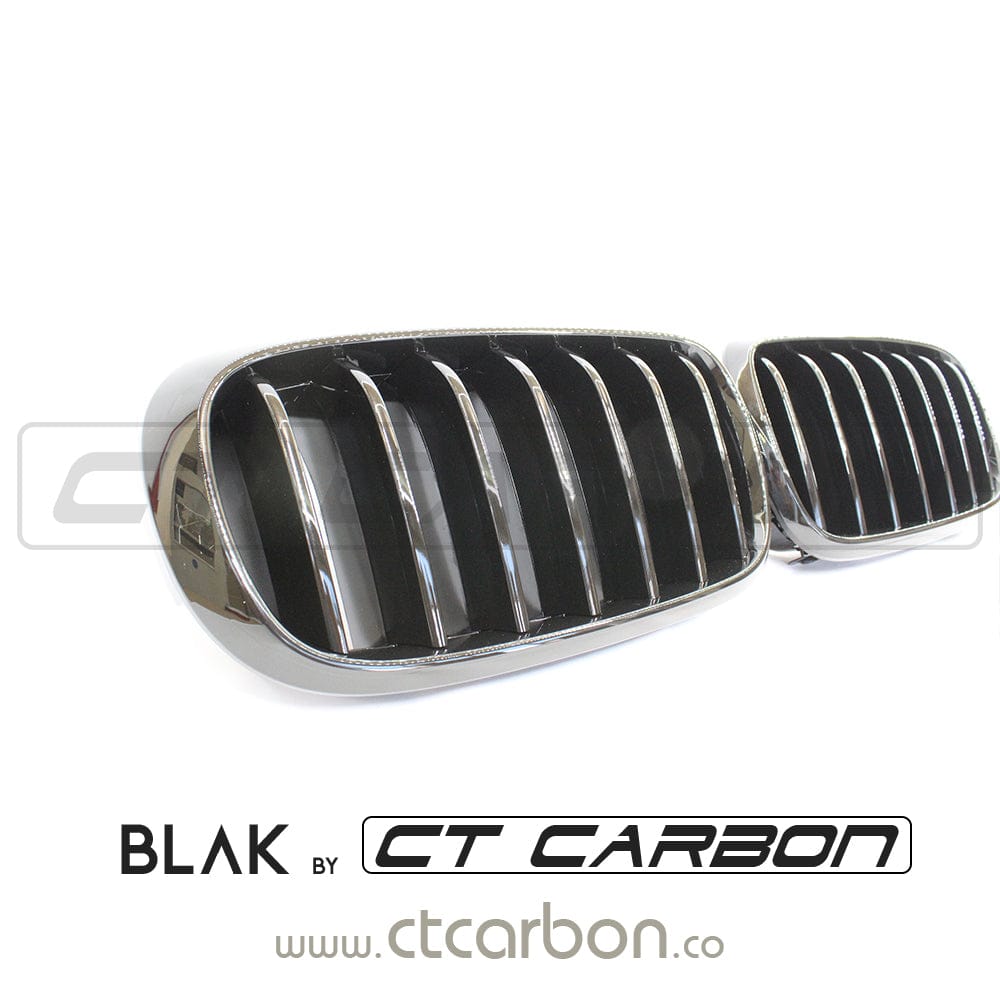 F15 F16 BMW X5 X6 Single Slat Black Grille CT Carbon - 82710433904