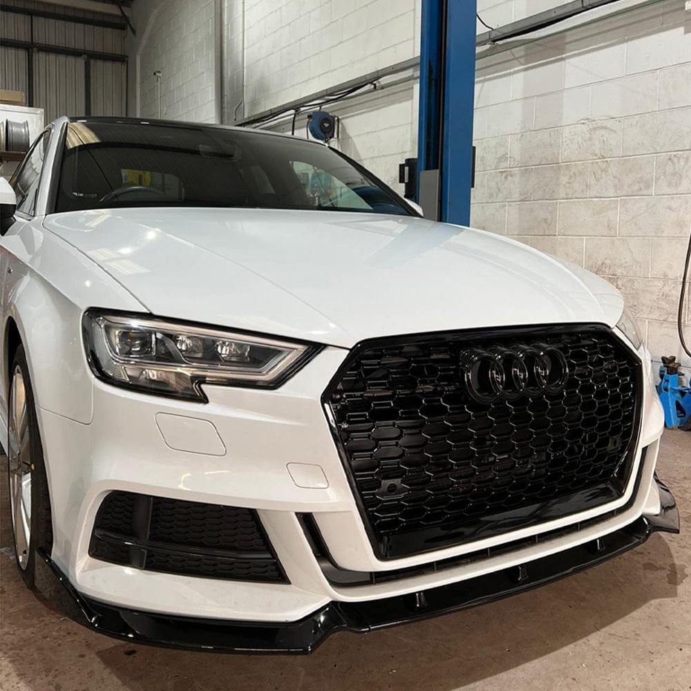 Audi A3 S3 8V Facelift 2017-2020 Gloss Black Front Splitter