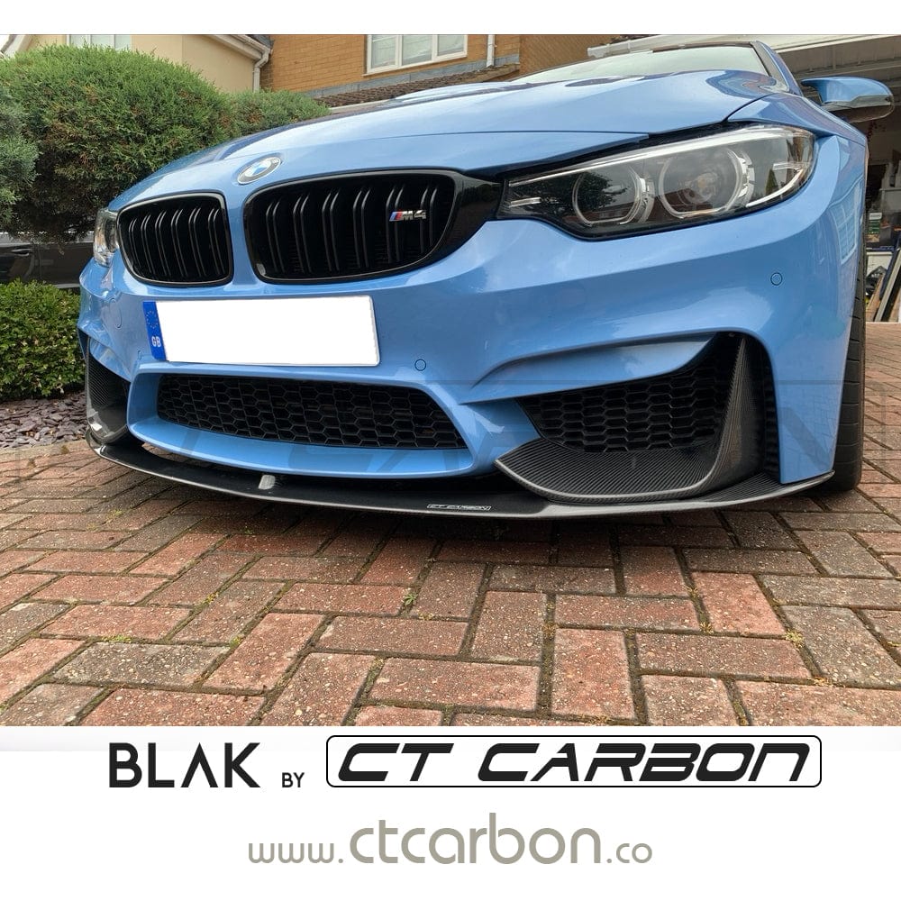 F82 F83 M4 & F32 F33 F36 4 Series Double Slat Black Grille BLAK by CT Carbon