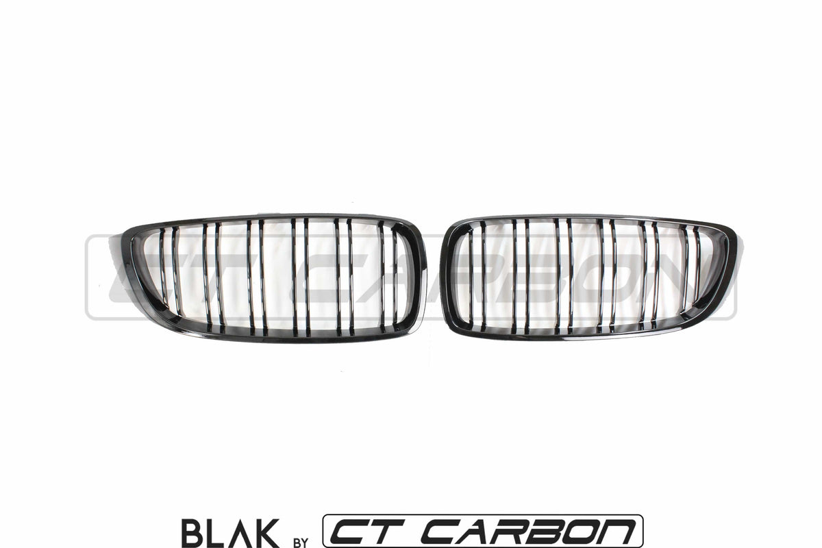 F82 F83 M4 F32 F33 F36 4 Series Double Slat Black Grille BLAK by CT Carbon