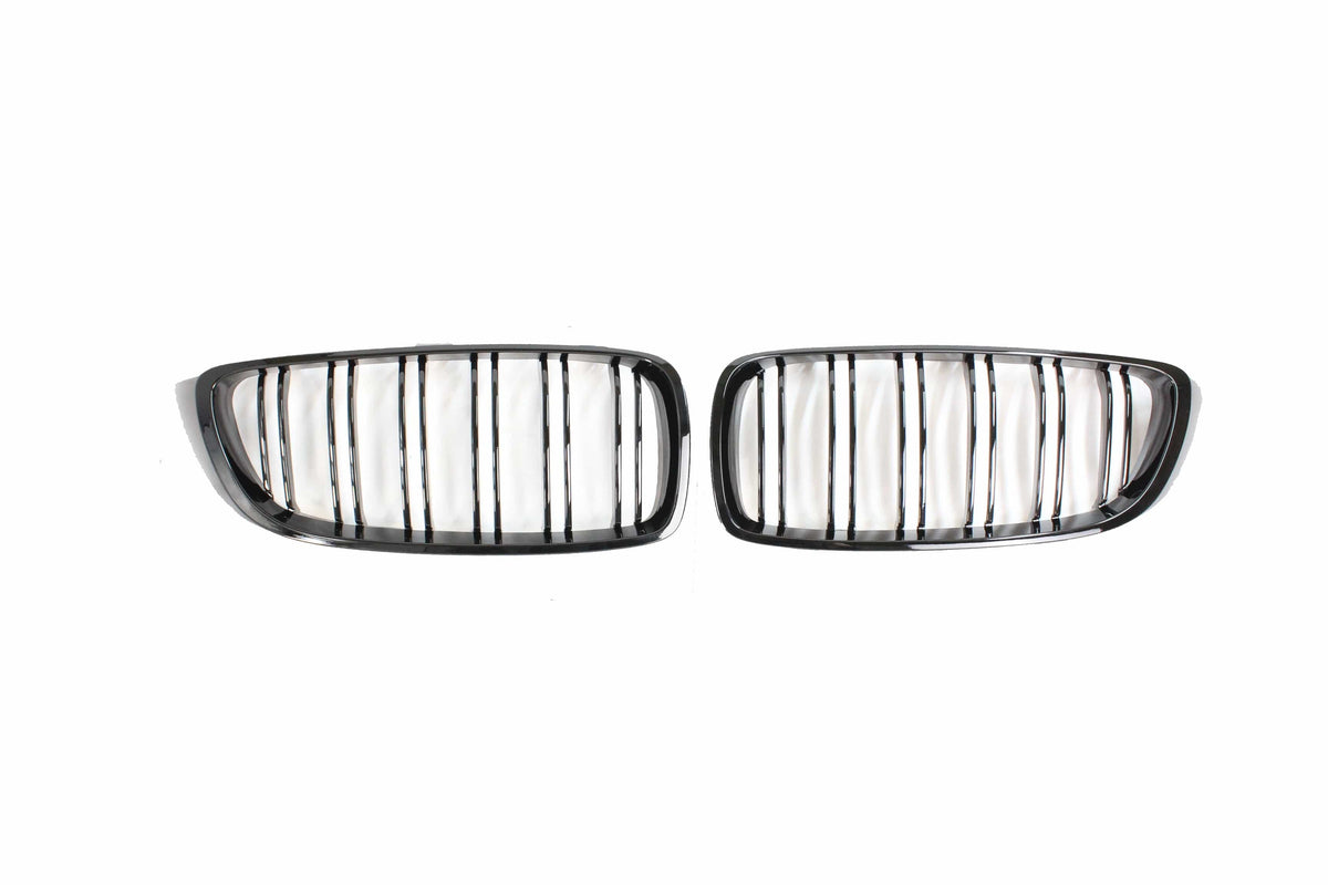 F82 F83 M4 & F32 F33 F36 4 Series Double Slat Black Grille BLAK by CT Carbon