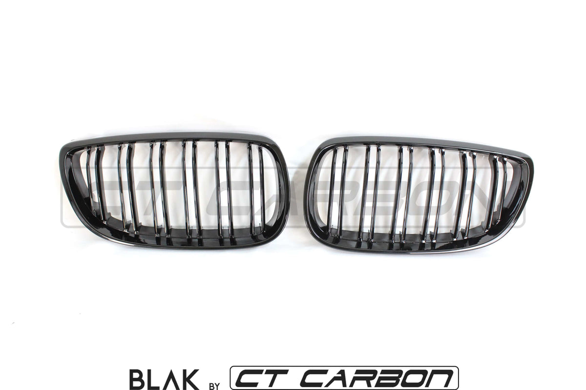 E92 E93 M3 3 Series Double Slat Black Grilles - BLAK by CT Carbon