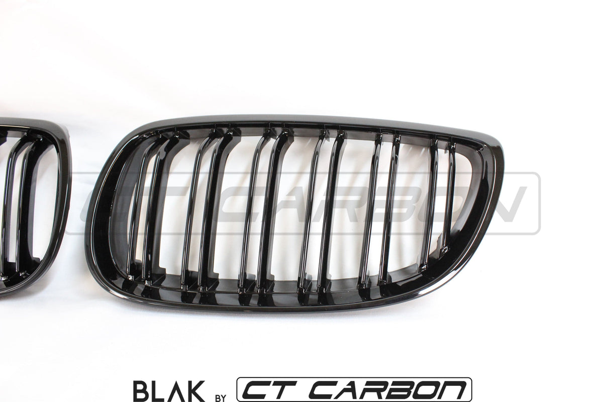 E92 E93 M3 3 Series Double Slat Black Grilles - BLAK by CT Carbon
