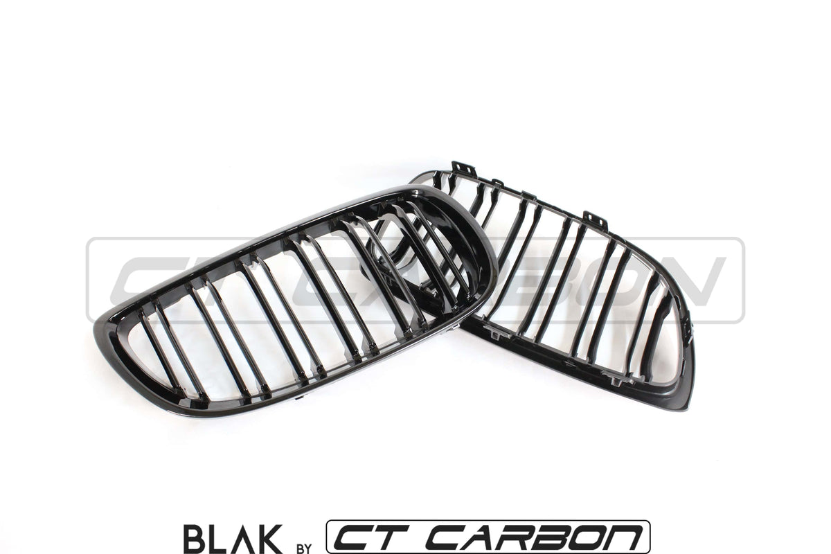 E92 E93 M3 3 Series Double Slat Black Grilles - BLAK by CT Carbon