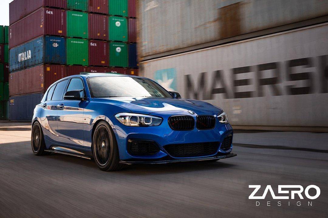 BMW F20 F21 F22 F23 Side Skirt Extensions - ZAERO EVO-1 Gloss Black ABS