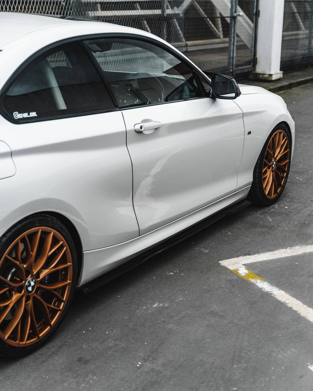 BMW F20 F21 F22 F23 Side Skirt Extensions - ZAERO EVO-1 Gloss Black ABS