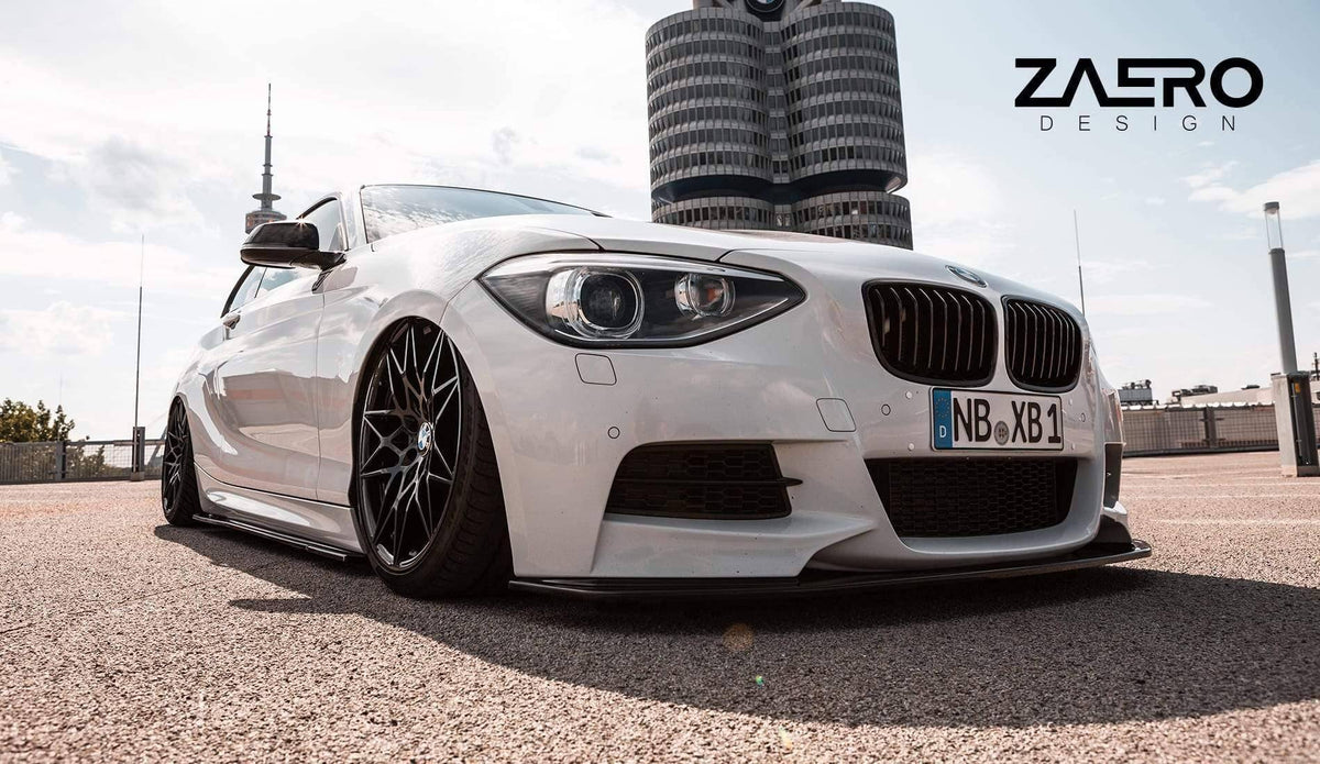 F20 F21 Pre-LCI ZAERO EVO-1 Gloss Black Body Kit 4-Piece (Front Lip, Side Skirts, Rear Diffuser, Spoiler) - Part No. ZE-F20-GB