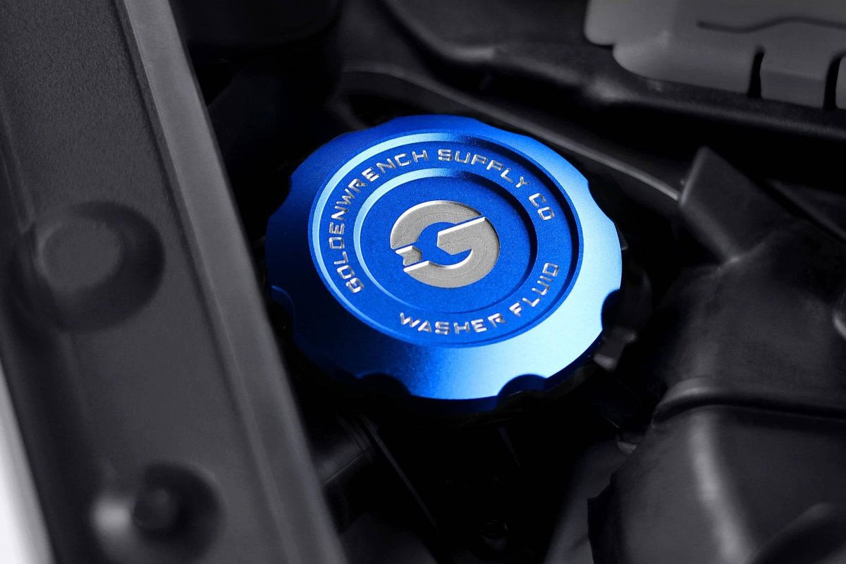 BMW F30 F80 F82 F87 Washer Fluid Cap - Goldenwrench BLACKLINE Red Anodised Billet Aluminium