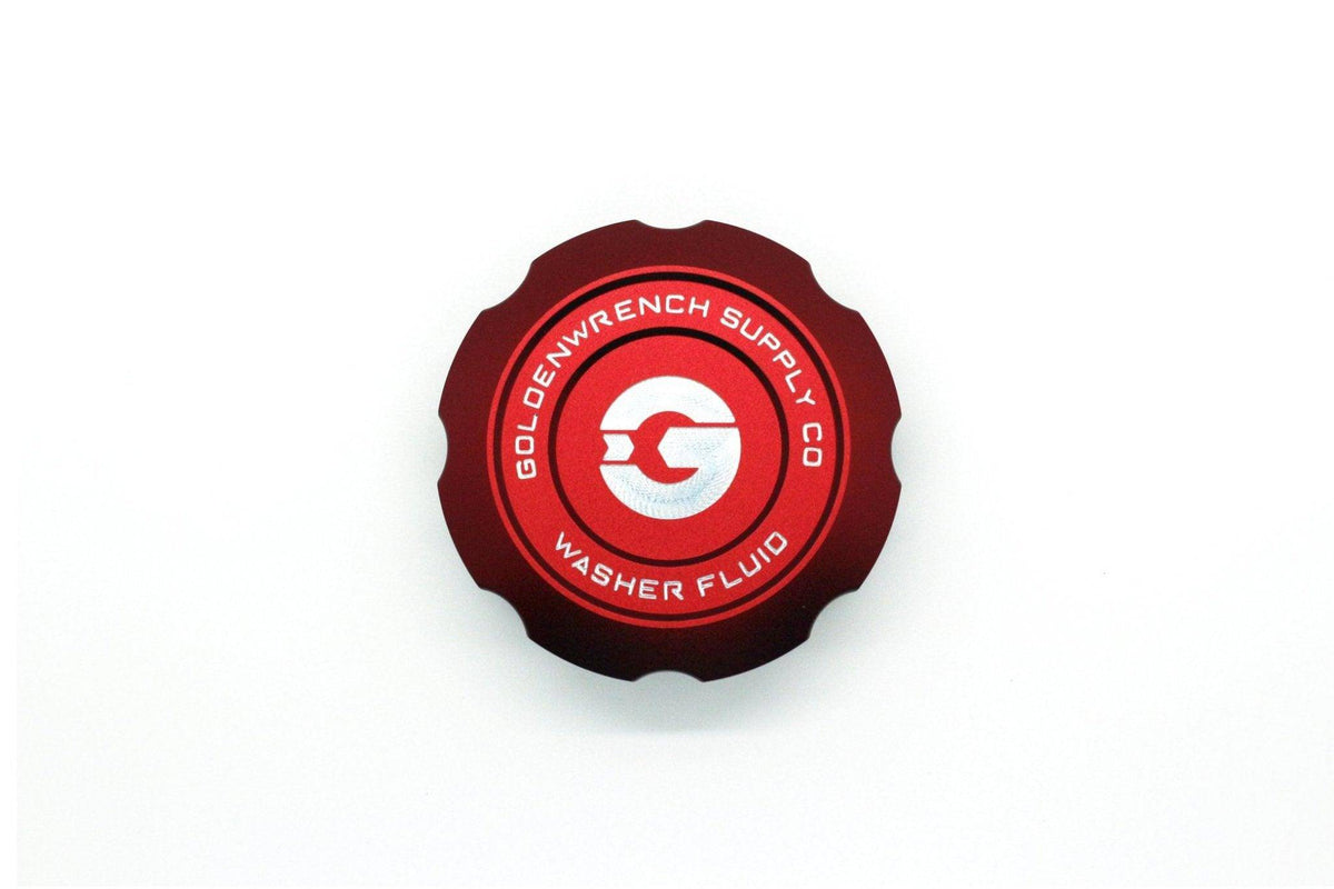 BMW F30 F80 F82 F87 Washer Fluid Cap - Goldenwrench BLACKLINE Red Anodised Billet Aluminium