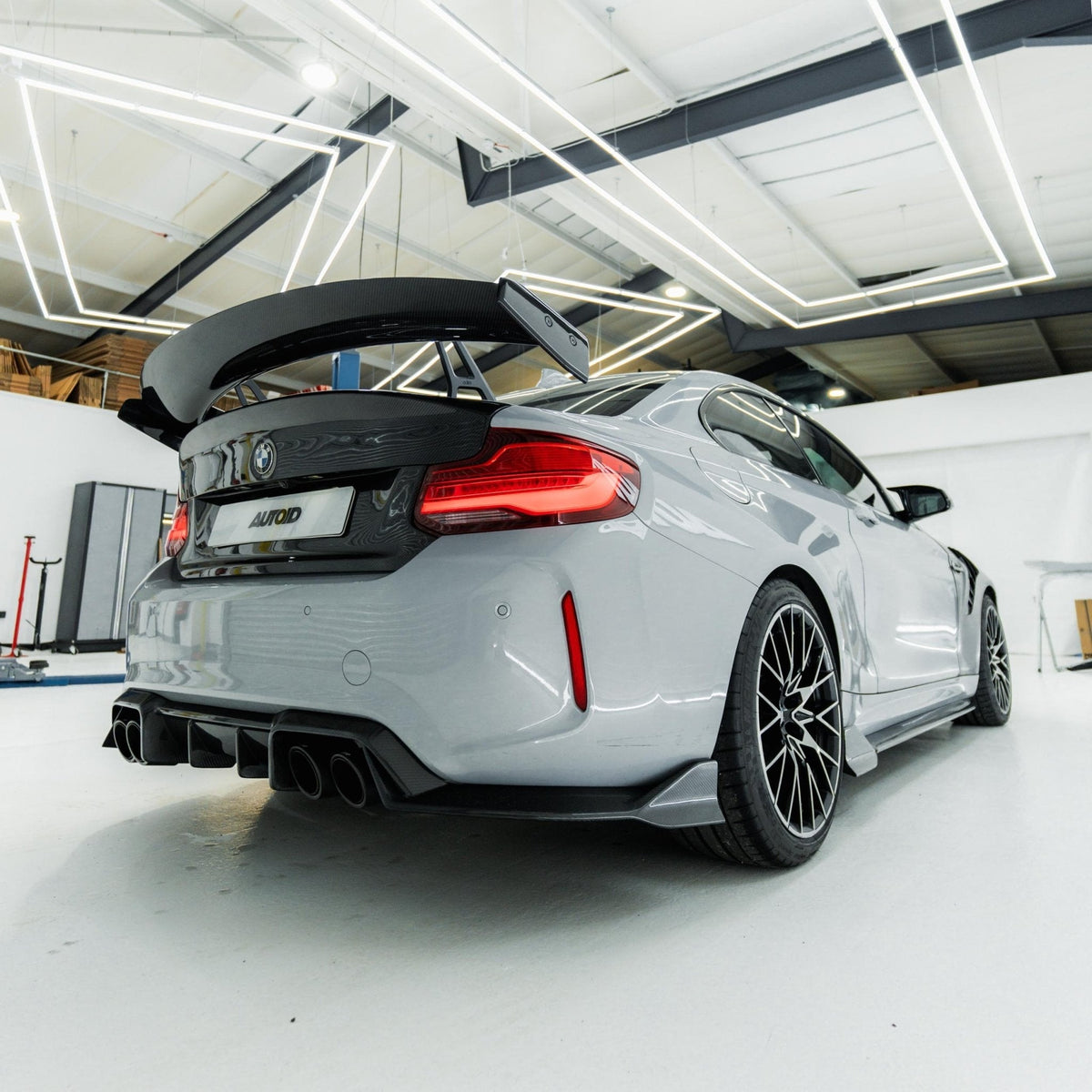 BMW M2 F87 & 2 Series F22 Rear Wing - ADRO AT-R1 Pre-Preg Carbon Swan Neck Spoiler