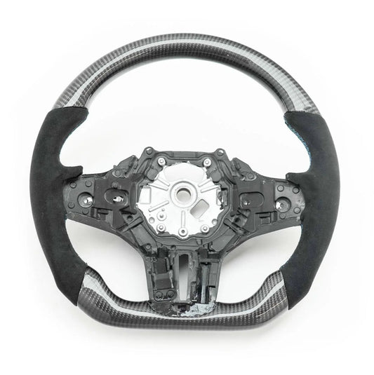 BMW G42 G87 G80 G82 G20 G21 G22 G23 carbon fibre steering wheel, flat bottom or round