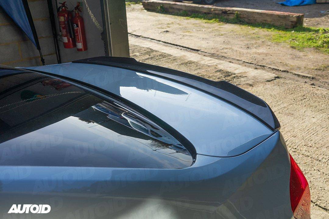 F30 F80 CS Style Pre-Preg Carbon Rear Spoiler Boot Lip by TRE - 2x2 Twill, Part No TRE-SP-F30